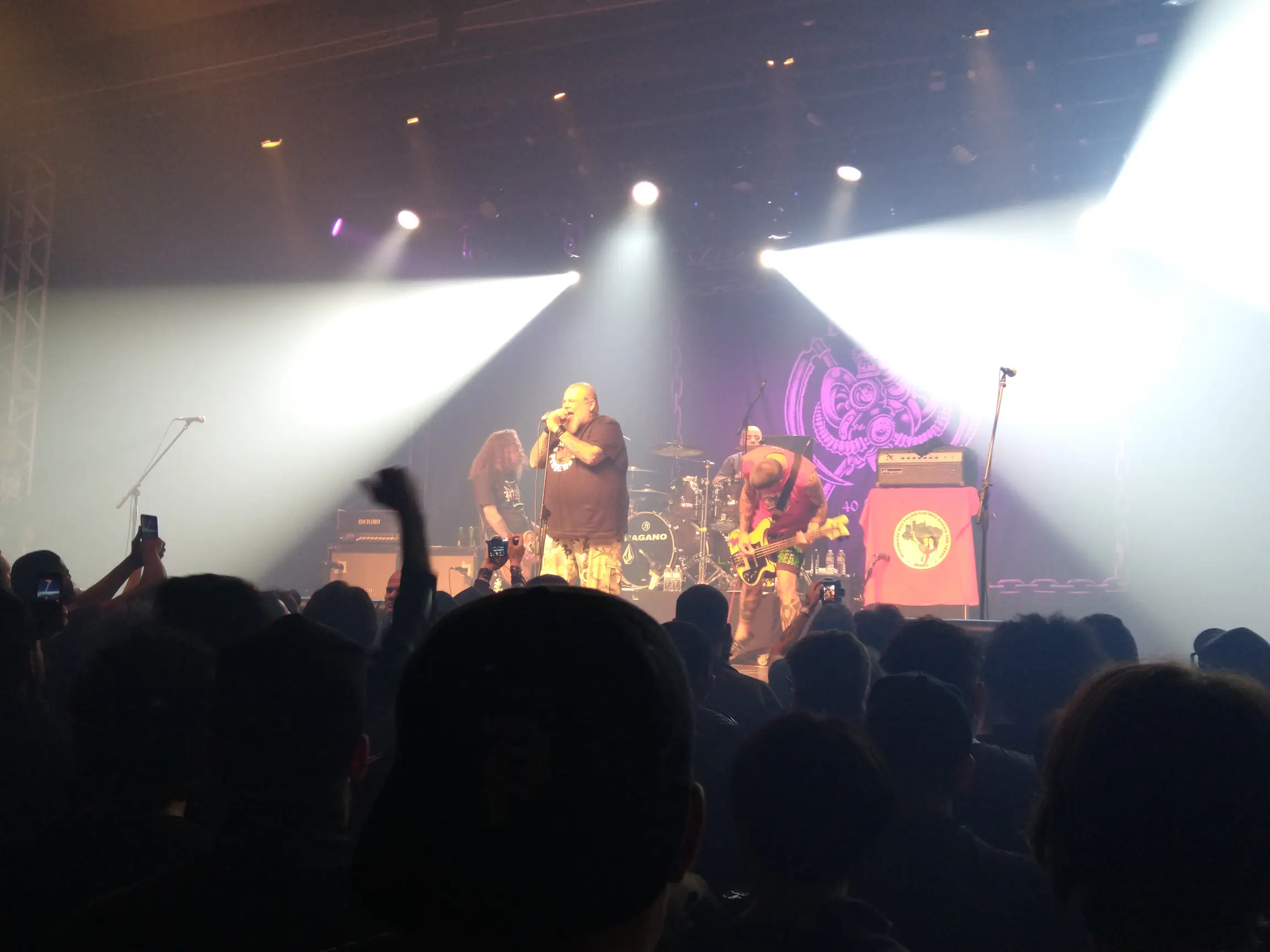 Imagem do show da banda Ratos de Porão.